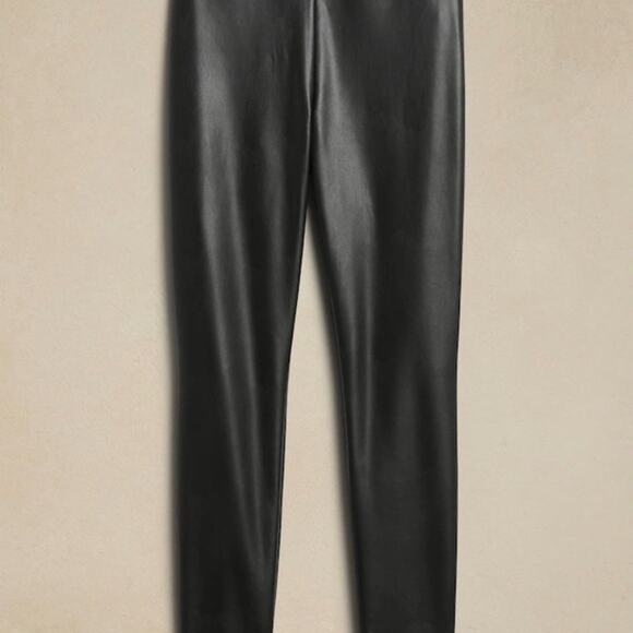 NWT Banana Republic VEGAN LEATHER LEGGING in black size medium - Picture 4 of 12